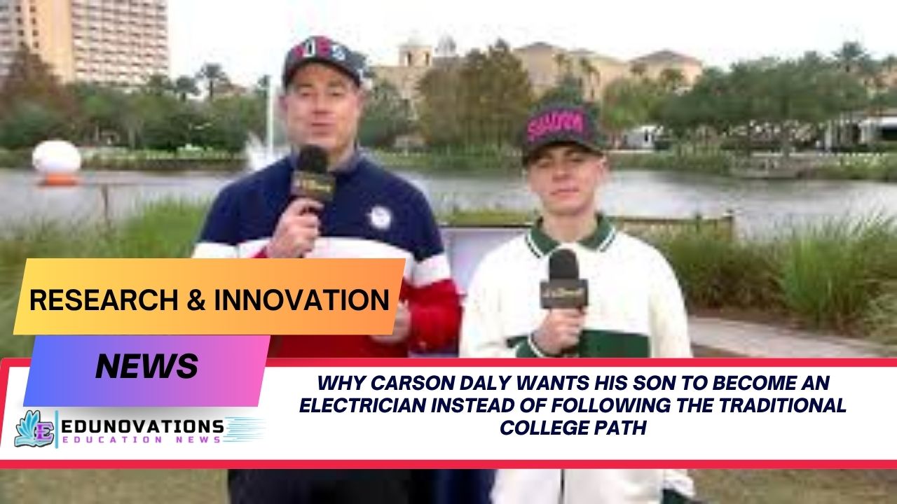 why carson daly wants his son to become an electrician