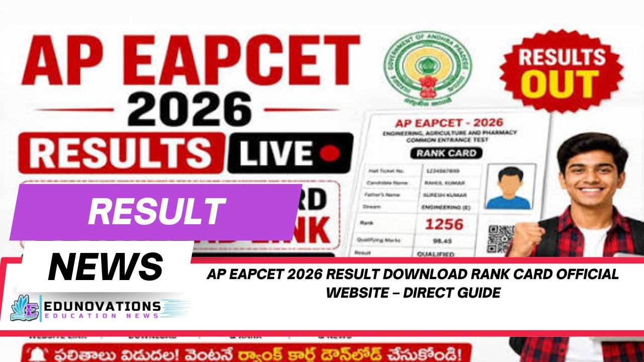 AP EAPCET 2026 result download rank card official website