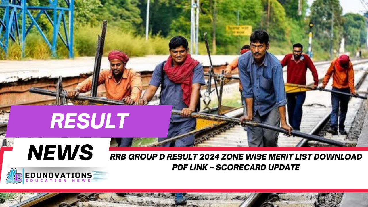 RRB Group D Result 2024 zone wise merit list download PDF link