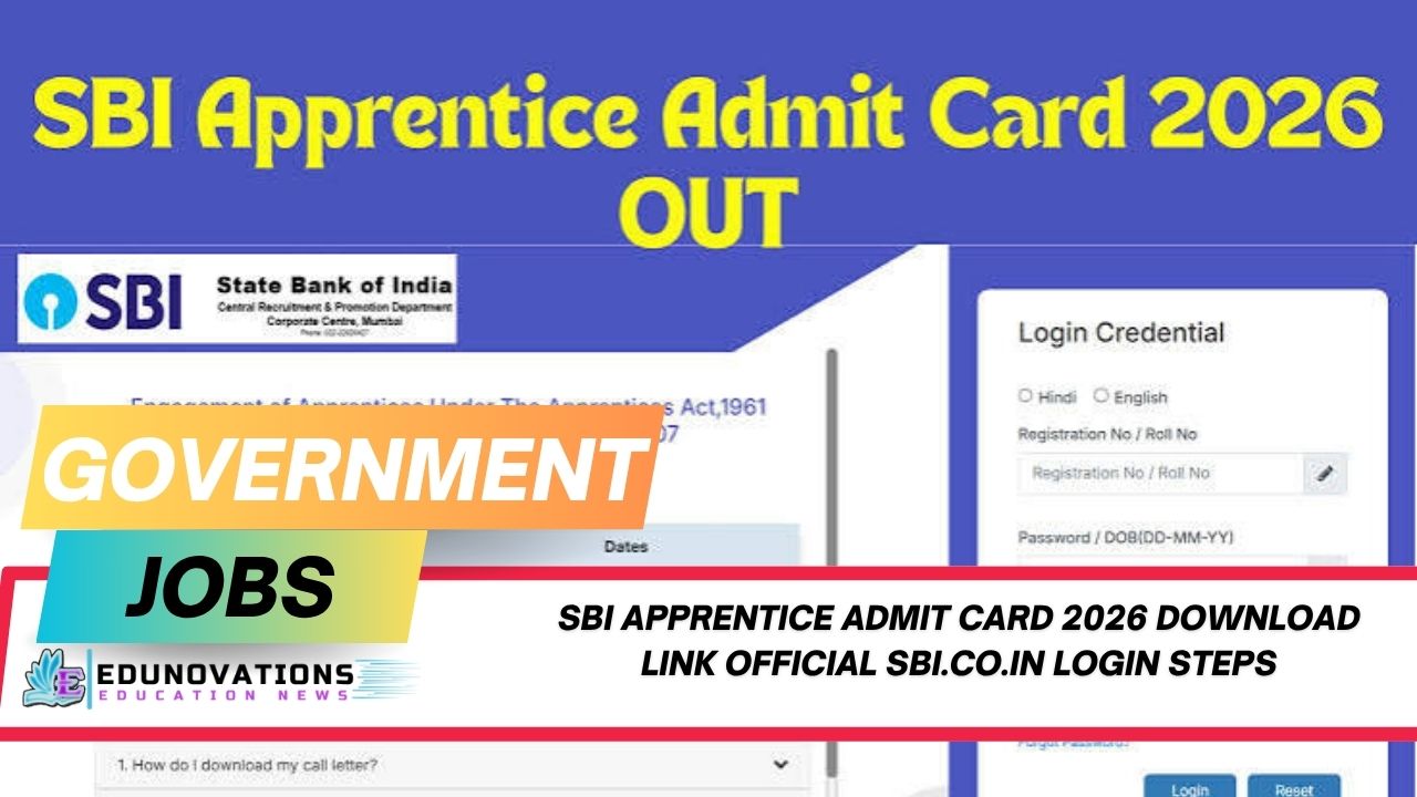 SBI Apprentice Admit Card 2026 download link official sbi.co.in login steps