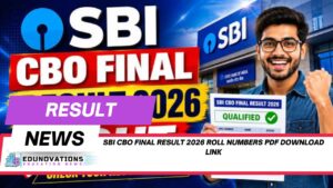 SBI CBO final result 2026 roll numbers PDF download link