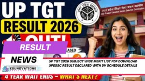 UP TGT 2026 subject wise merit list PDF download UPESSC result