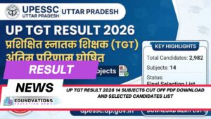 UP TGT Result 2026 14 Subjects Cut Off PDF Download