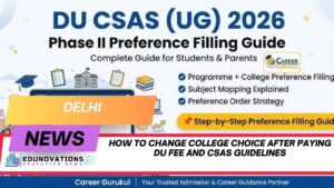 how to change college choice after paying du fee