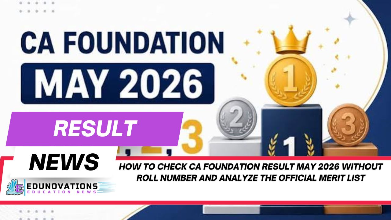 how to check ca foundation result may 2026 without roll number