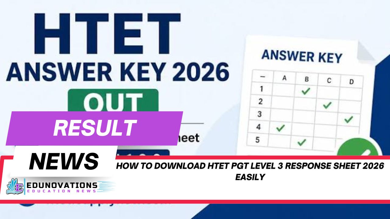 how to download htet pgt level 3 response sheet 2026