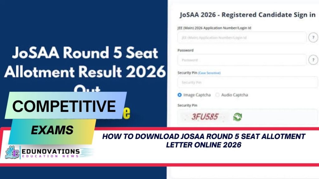 how to download josaa round 5 seat allotment letter