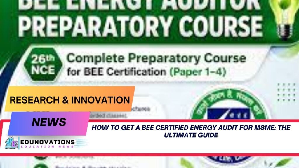 how to get a BEE certified energy audit for MSME