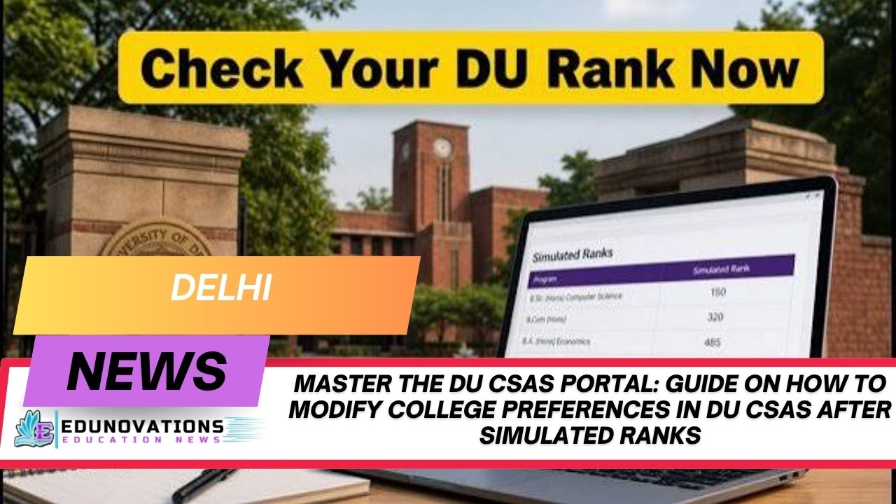 how to modify college preferences in du csas
