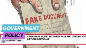 karnataka guest lecturer fake phd certificate list 2026