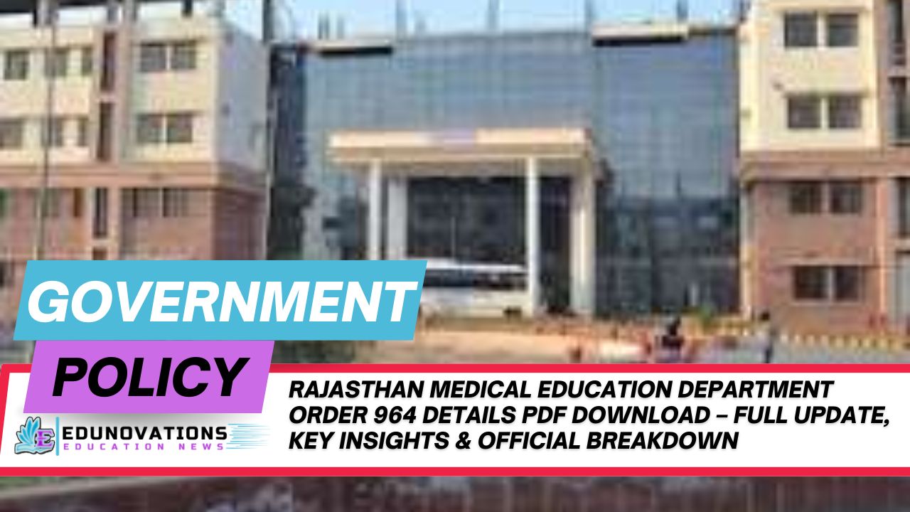 rajasthan medical education department order 964 details pdf download
