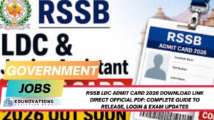 rssb ldc admit card 2026 download link direct official pdf