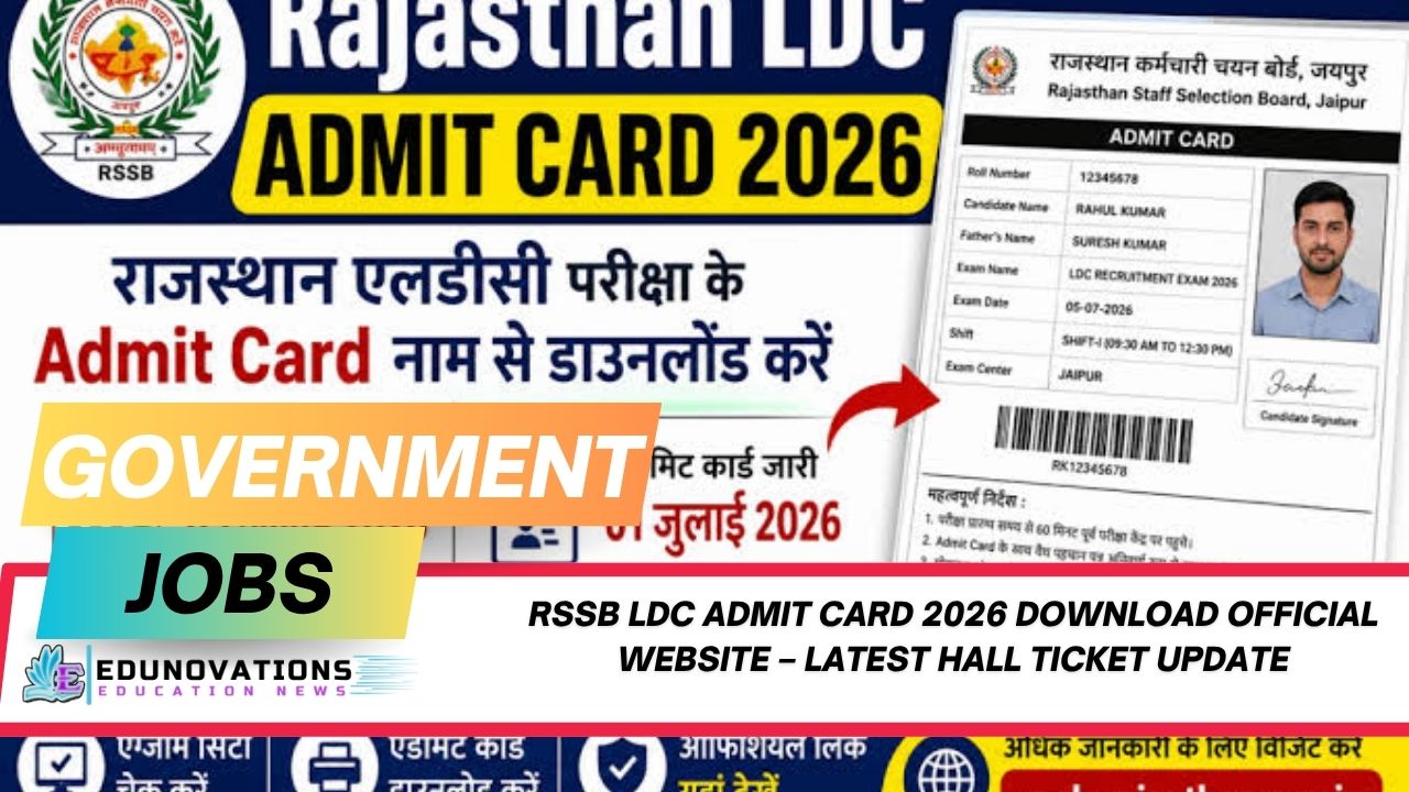 rssb ldc admit card 2026 download official website