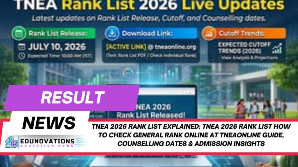 tnea 2026 rank list how to check general rank online at tneaonline