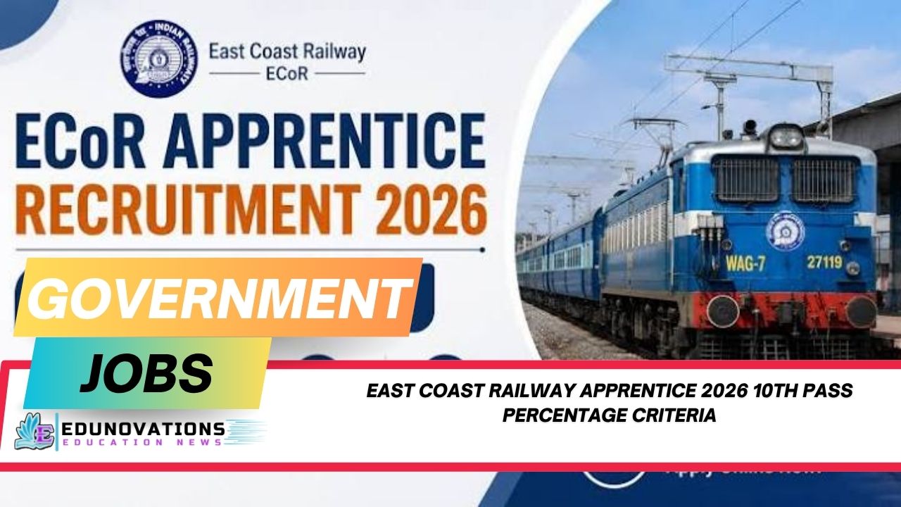 East Coast Railway Apprentice 2026 10th pass percentage criteria