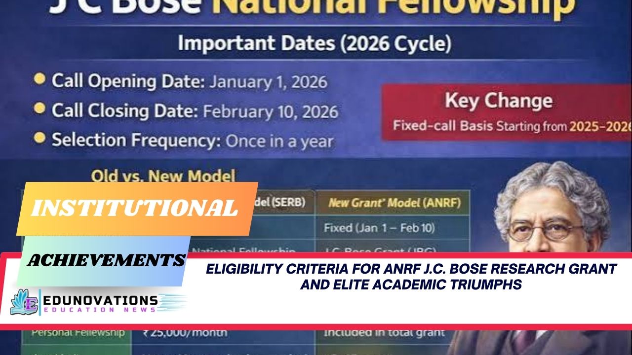 Eligibility criteria for ANRF J.C. Bose research grant