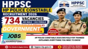 HP Police Constable 2026 EWS rule for trainees explained
