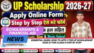 How to apply for UP Scholarship 2026-27 for Class 9 step by step