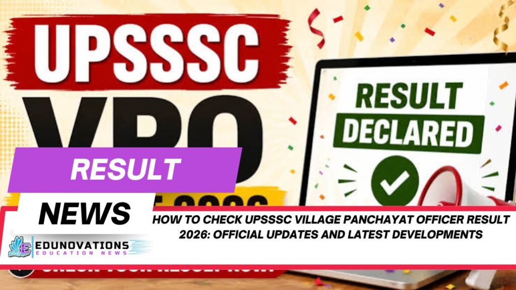 How to check UPSSSC Village Panchayat Officer result 2026