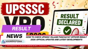 How to check UPSSSC Village Panchayat Officer result 2026