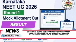 How to modify choices after Karnataka UGCET round 2 mock allotment
