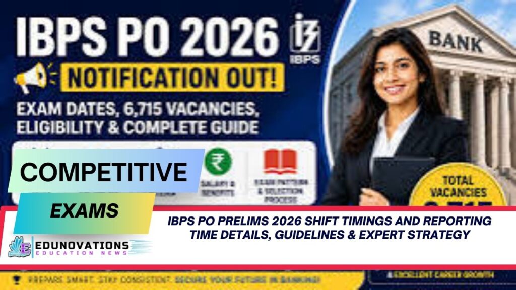 IBPS PO Prelims 2026 shift timings and reporting time details