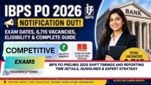 IBPS PO Prelims 2026 shift timings and reporting time details