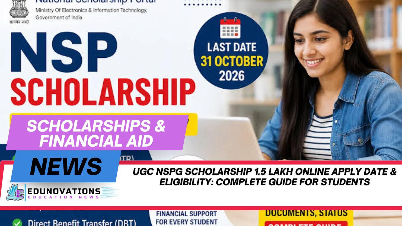 UGC NSPG Scholarship 1.5 Lakh Online Apply Date & Eligibility