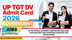 UP TGT Special Document Verification 2026