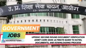 UPESSC second round document verification admit card 2026