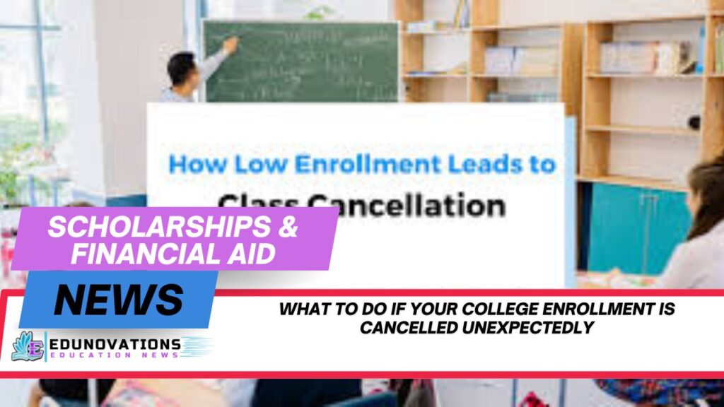 What to do if your college enrollment is cancelled unexpectedly