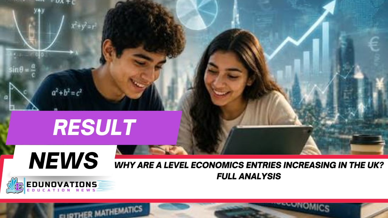 why are a level economics entries increasing in the uk