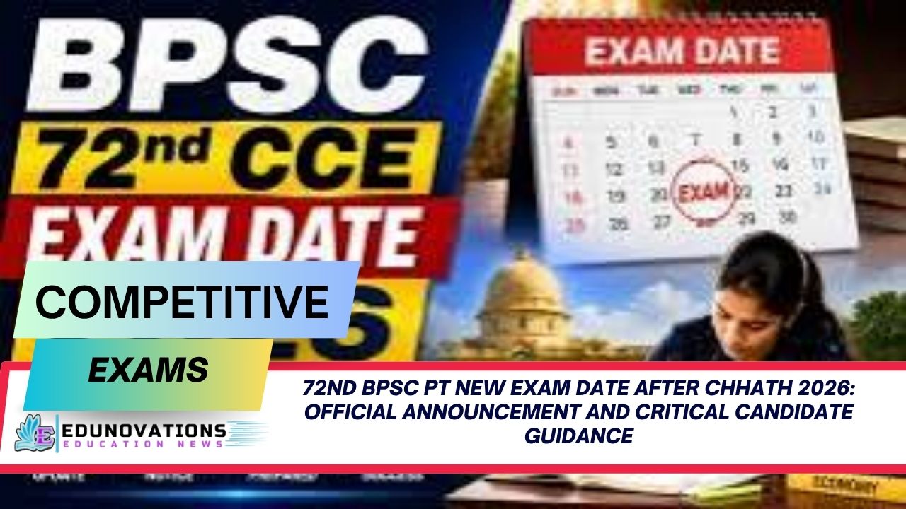 72nd BPSC PT new exam date after Chhath 2026