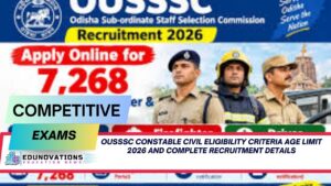 OUSSSC Constable Civil eligibility criteria age limit 2026