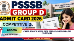 PSSSB Group D Admit Card 2026