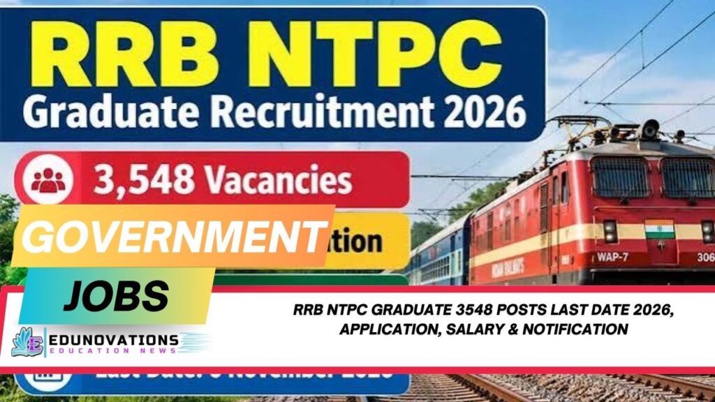 RRB NTPC Graduate 3548 Posts Last Date 2026
