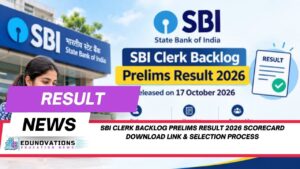 SBI Clerk backlog prelims result 2026 scorecard download link