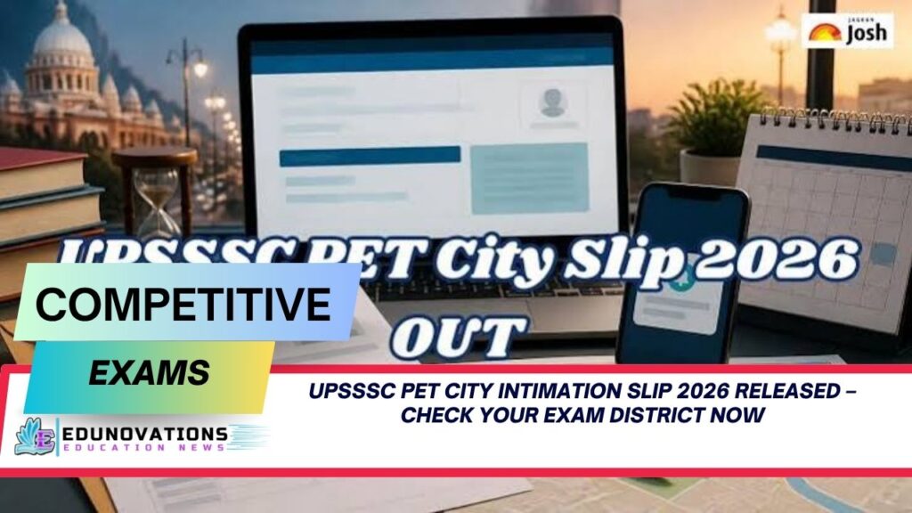 UPSSSC PET City Intimation Slip 2026