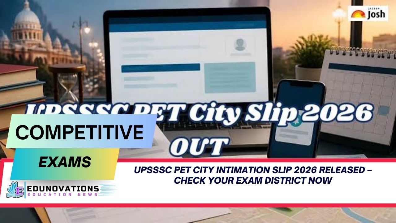 UPSSSC PET City Intimation Slip 2026