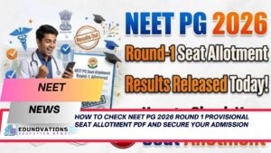 how to check neet pg 2026 round 1 provisional seat allotment pdf