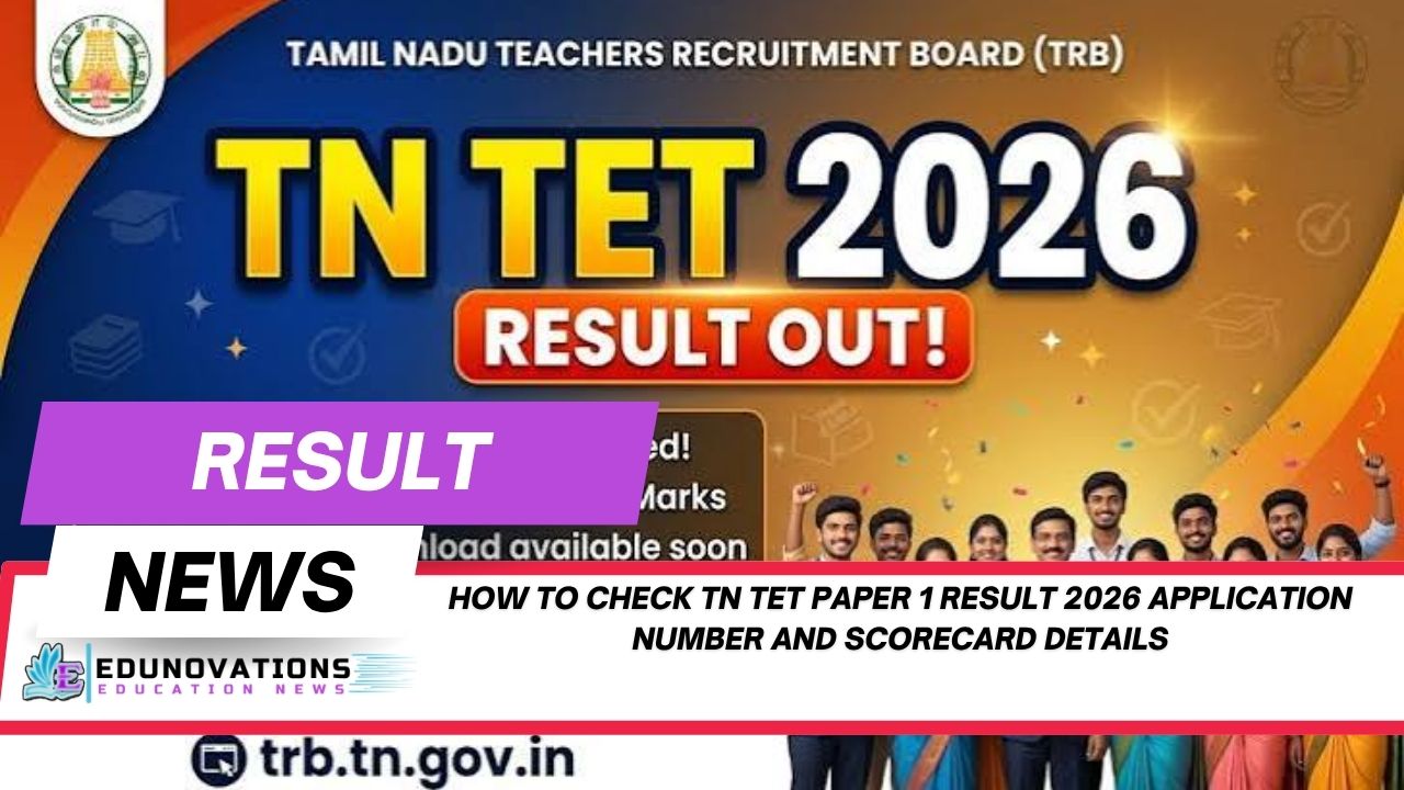 how to check tn tet paper 1 result 2026 application number
