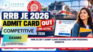 rrb je cbt 1 admit card download link regional website
