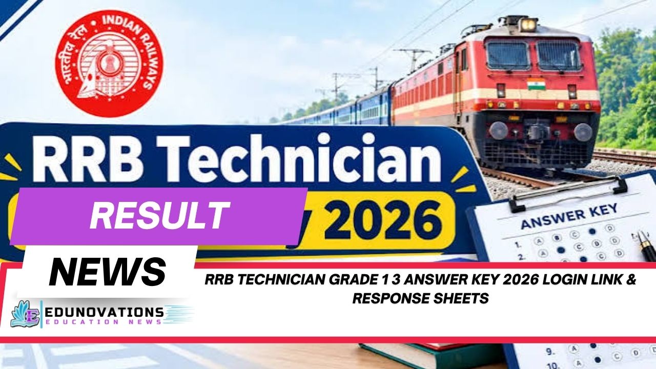 rrb technician grade 1 3 answer key 2026 login link